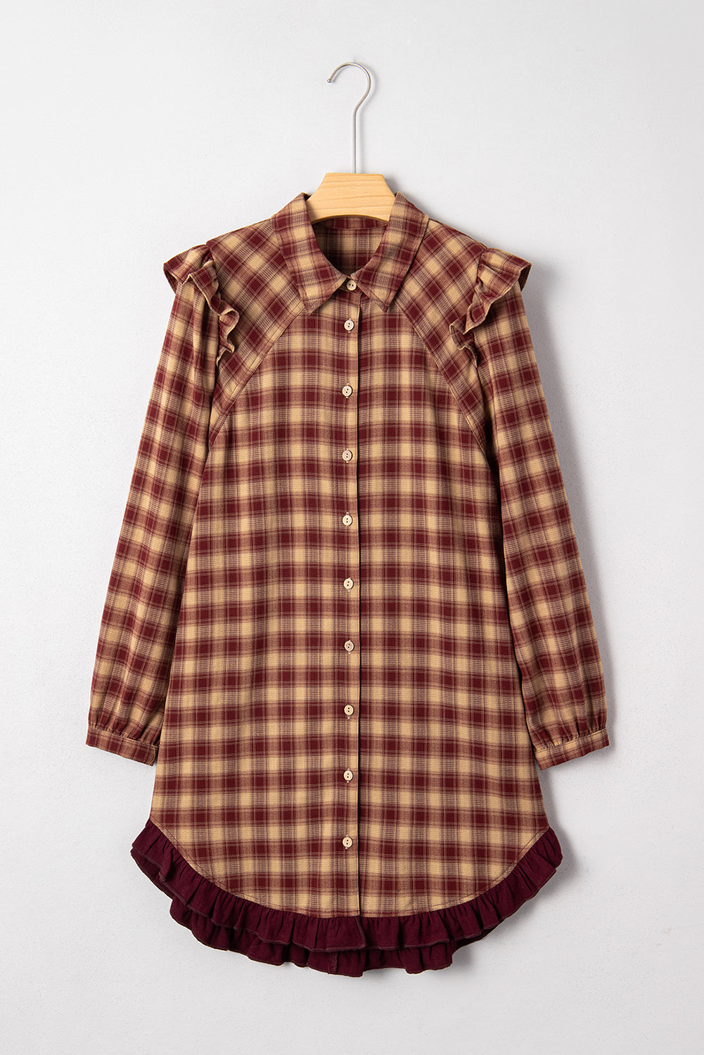 Polly Plaid Mini Shirt Dress