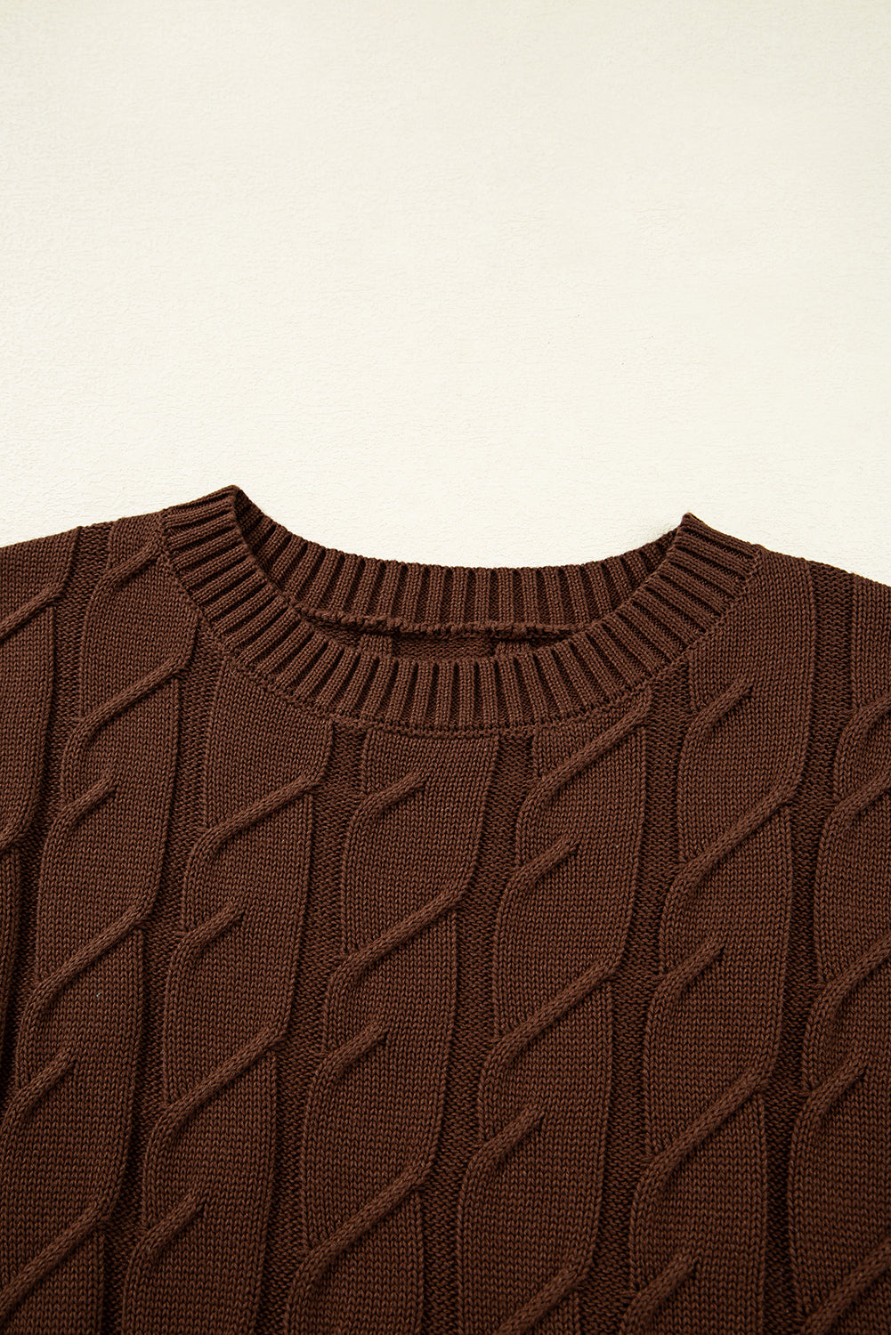 Caramel Cable Knit Cap Sleeve Sweater