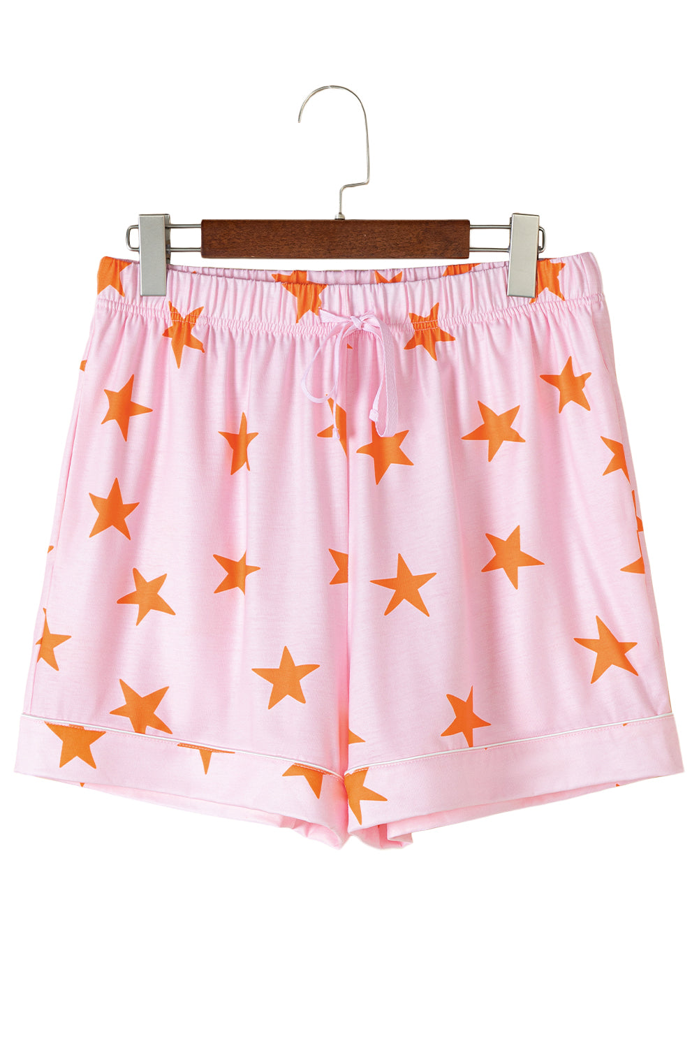 Pink Stars Short Sleeve Shirt and Shorts Pajama Set