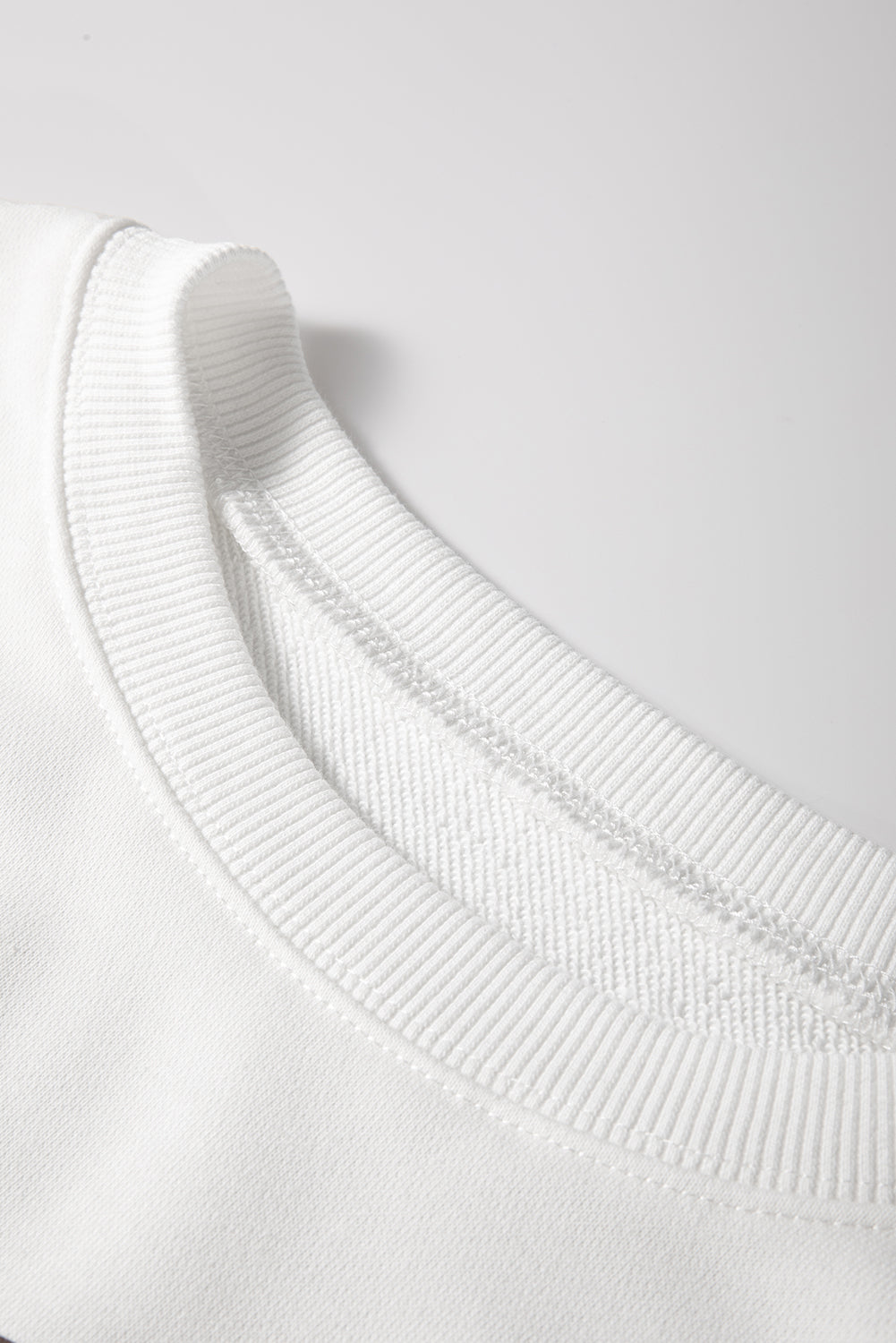 Beige MERRY Christmas Heat Transfer Printing Drop Shoulder Pullover Sweatshirt