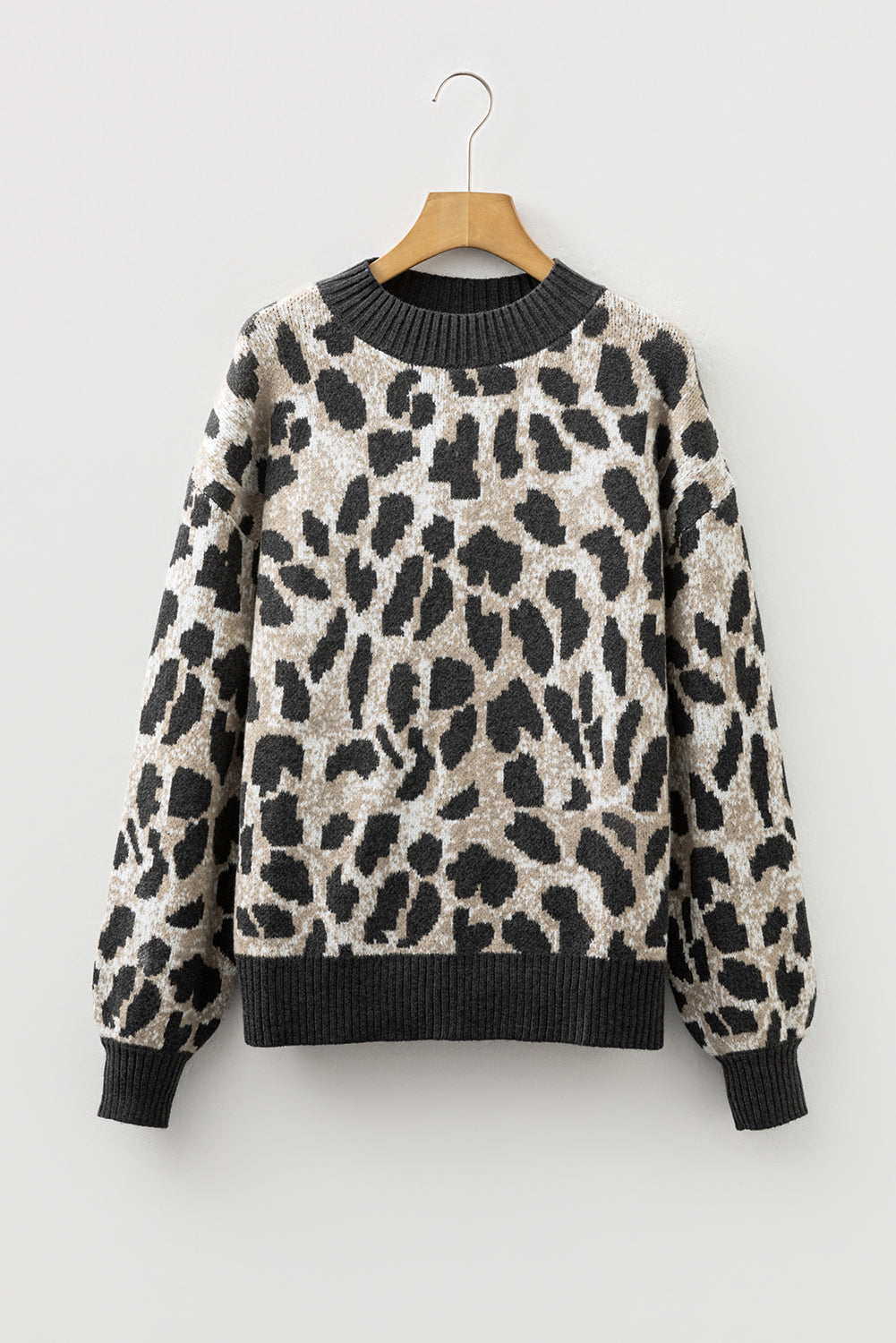 Callie Leopard Round Neck Sweater