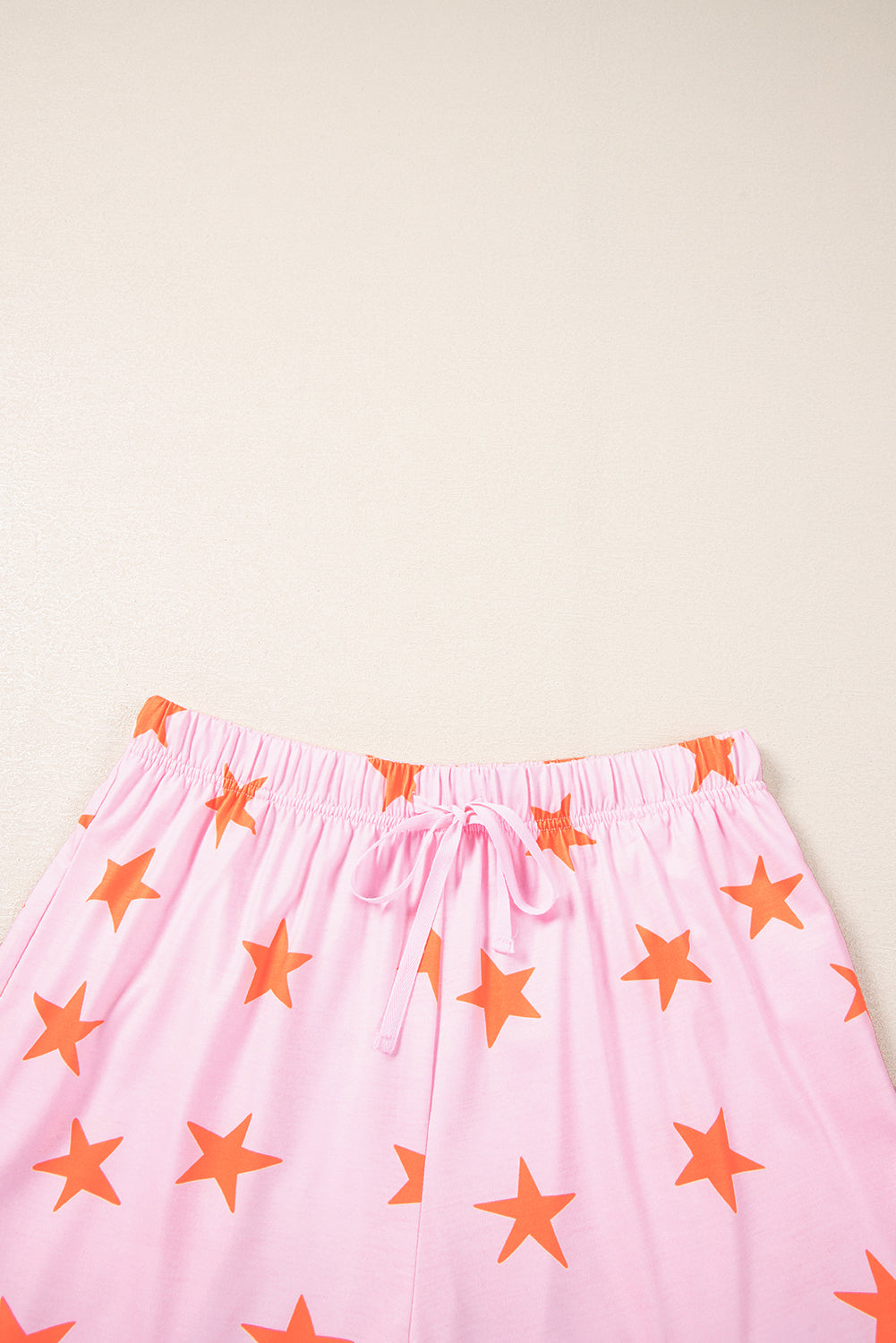 Pink Stars Short Sleeve Shirt and Shorts Pajama Set