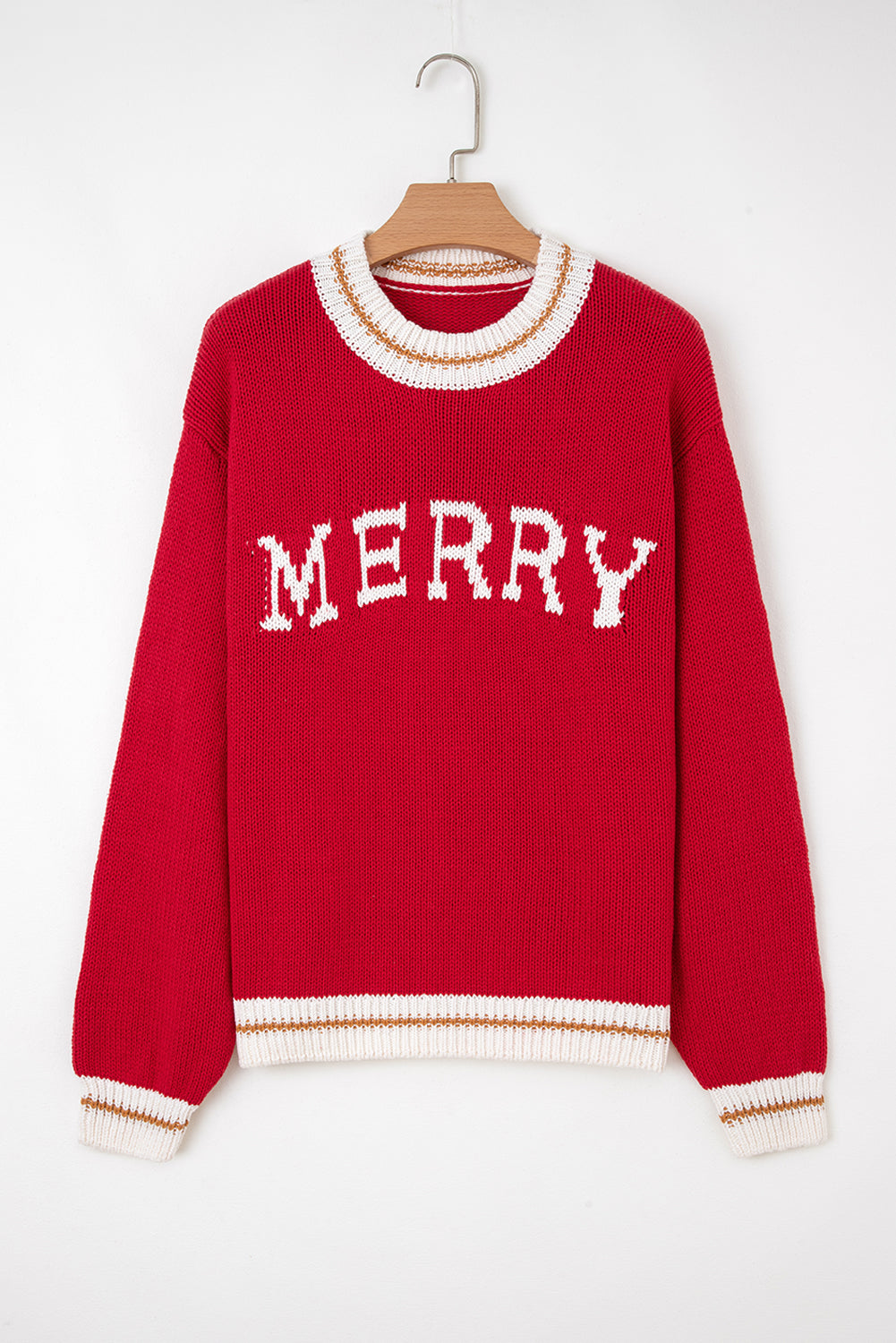 MERRY Chunky Knit Holiday Sweater