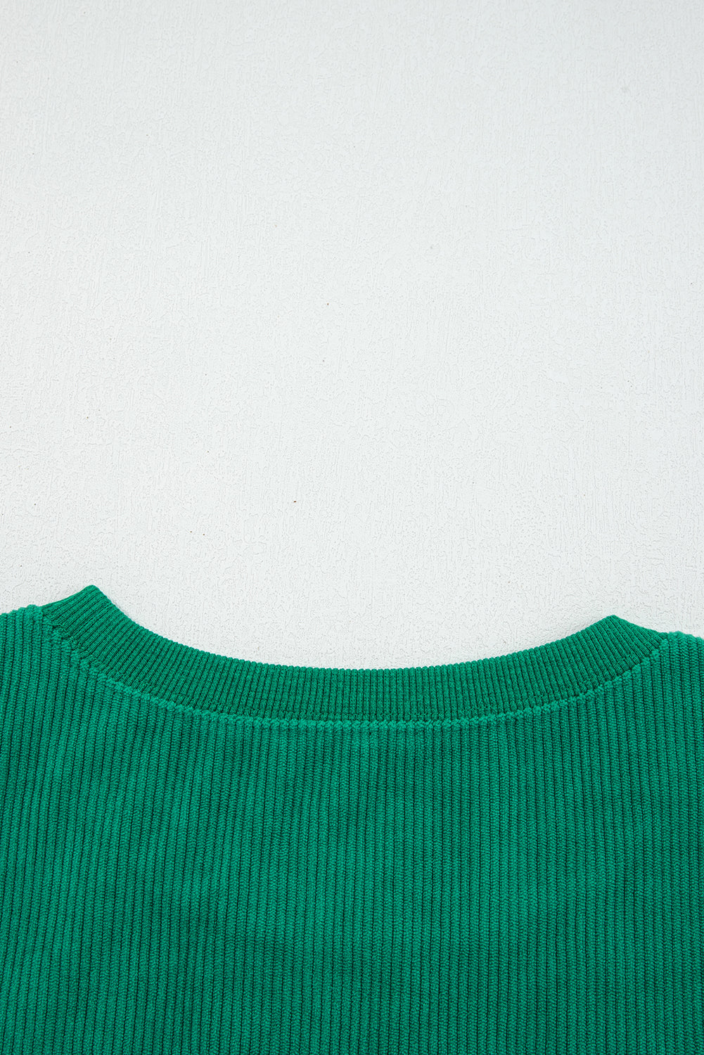 Beige merry everything Letter Graphic Ribbed Loose Sweatshirt